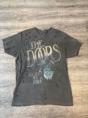 The Doors "Light My Fire" Short Sleeve Tee - Charcoal